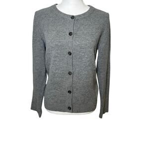 A.P.C. Rue Madame Paris womens wool and cashmere gray button down cardigan M